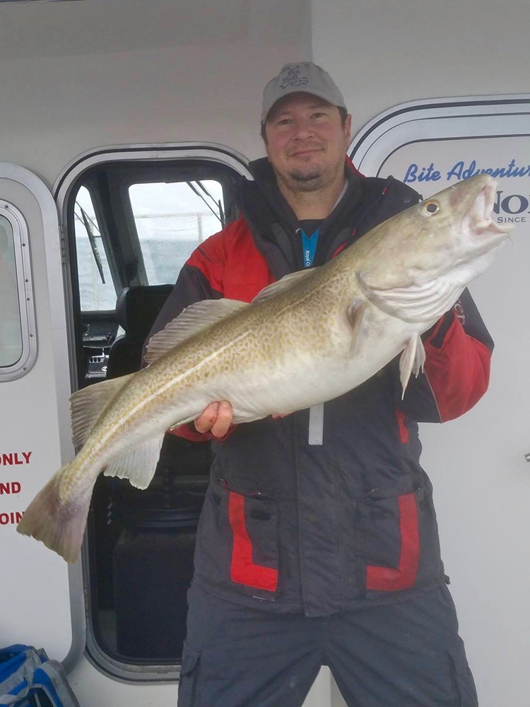 16lb Cod caught on Bite Adventures Fishing Trips